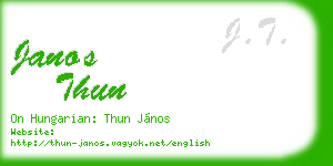 janos thun business card